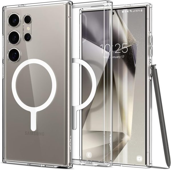 61s4PGvcVQL._AC_SL1200_ galaxy s24 ultra spigen original case ultra hybrid magfit for magsafe charging and magsafe accessories best price in pakistan