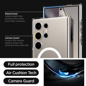 Ultra Hybrid Metal Ring MagFit Designed for Galaxy S24 Ultra Case - ACS07297 - White - Image 4