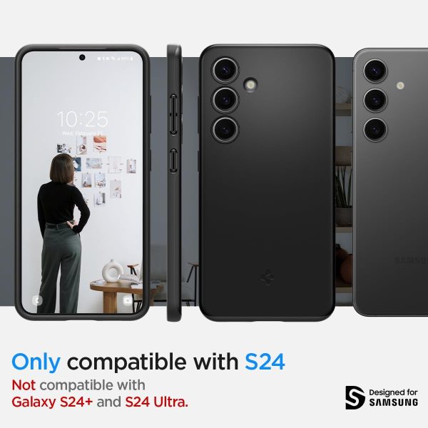 61wU1PyktBL._AC_SL1200_ Galaxy S24 Thin Fit Case By Spigen - ACS07341 - Black - Image 7