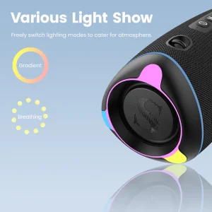 Sounarc R2 60W Extreme Bass Portable Speaker with Bluetooth 5.3, IPX6 Waterproof & Stereo Pairing - Black - Image 11