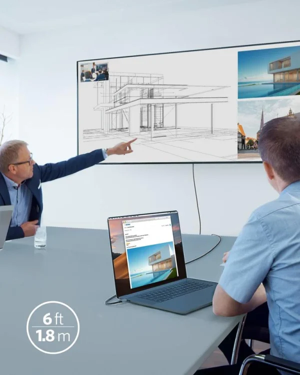 Anker 311 USB-C to HDMI Braided Cable - 1.8M - Black - A8730H11 - Image 2