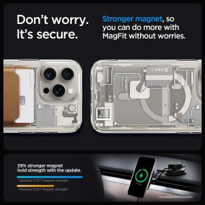 Apple iPhone 15 Pro Ultra MagFit Case by Spigen - ACS07216 - Zero One Natural Titanium - Image 4