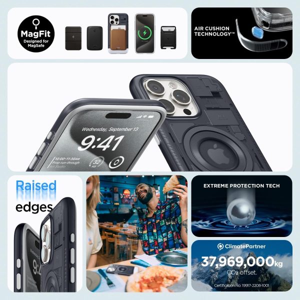 Apple iPhone 15 Pro Max Classic C1 MFit Case by Spigen - Graphite - ACS06607 - Image 2