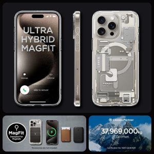 Apple iPhone 15 Pro Ultra MagFit Case by Spigen - ACS07216 - Zero One Natural Titanium - Image 2
