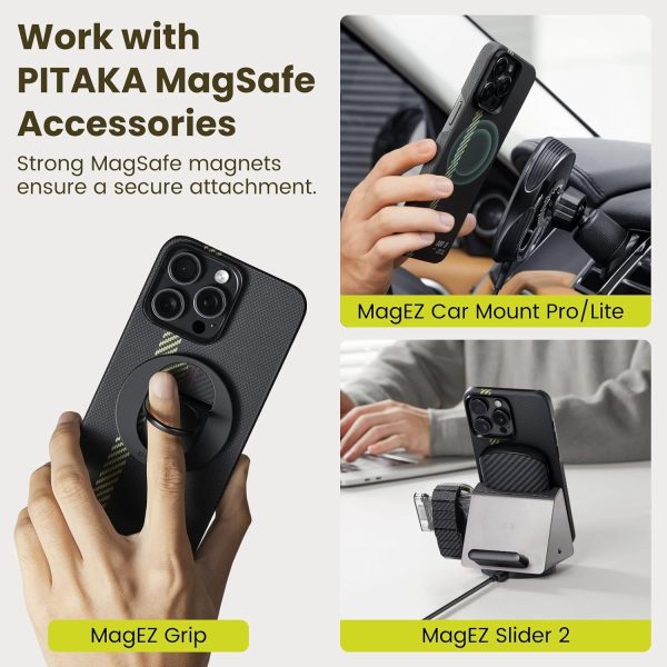 iPhone 15 Pro Max PITAKA MagEZ Case 5 made with Aramid Fiber - Break The Line - Image 3