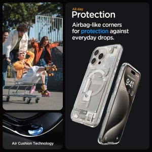 Apple iPhone 15 Pro Ultra MagFit Case by Spigen - ACS07216 - Zero One Natural Titanium - Image 5