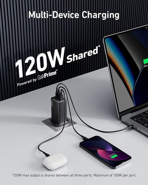 Anker 737 Charger Gan Prime 120W EU - Black - A2148312 - OP - Image 4