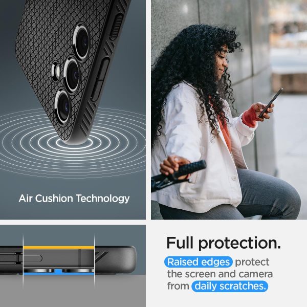 Galaxy S24 Liquid Air Case By Spigen - ACS07347 - Matte Black - Image 4