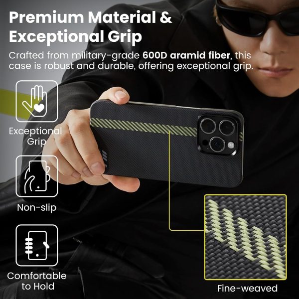 iPhone 15 Pro Max PITAKA MagEZ Case 5 made with Aramid Fiber - Break The Line - Image 7