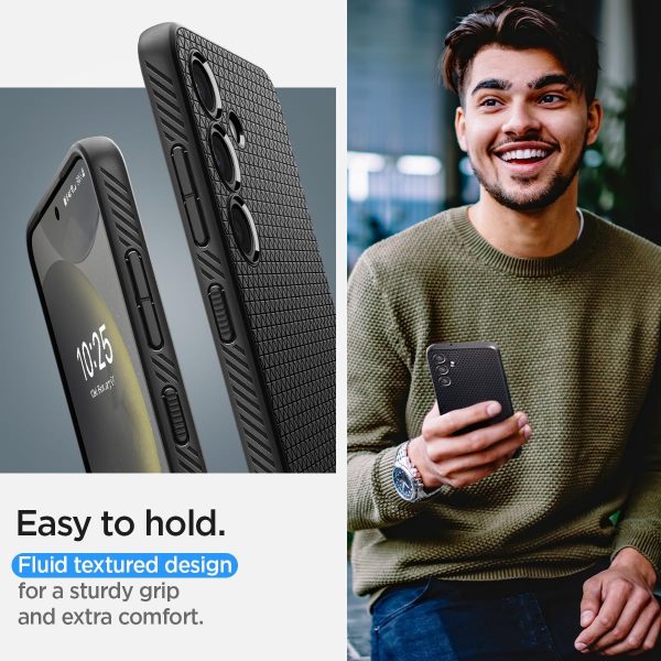 Galaxy S24 Liquid Air Case By Spigen - ACS07347 - Matte Black - Image 5