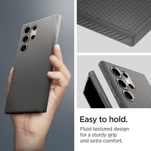 Galaxy S24 Ultra Liquid Air Case By Spigen - ACS07448 - Marble Gray - Image 5