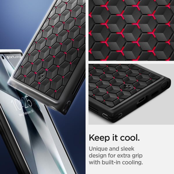 71jUTyb4vNL._AC_SL1200_ Galaxy S24 Ultra Cryo Armor Case By Spigen - ACS07291 - Cryo Red - Image 5