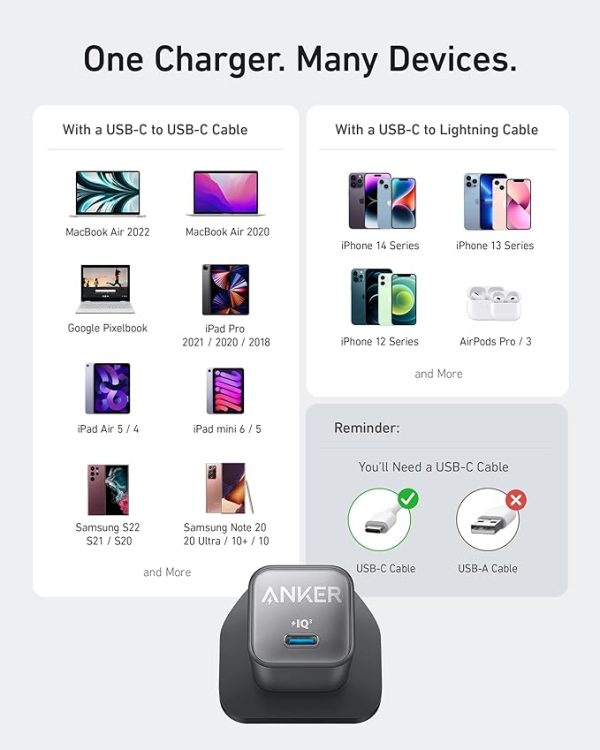 Anker 511 USB-C Charger Nano 3 30W UK - Black - A2147K11 - OP - Image 6