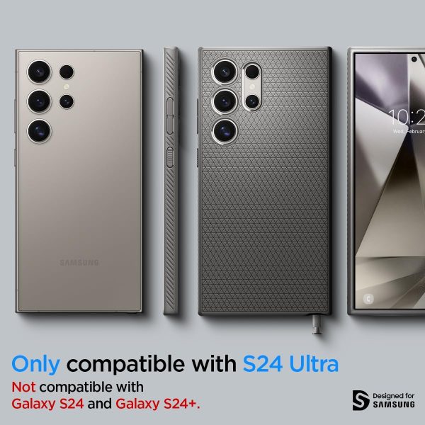 Galaxy S24 Ultra Liquid Air Case By Spigen - ACS07448 - Marble Gray - Image 7