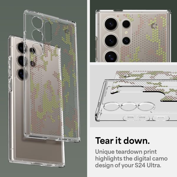 UItra Hybrid Case By Spigen Galaxy S24 Ultra - ACS07547 - Clear Digital Camo - Image 4