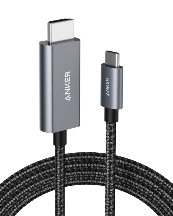 Anker 311 USB-C to HDMI Braided Cable - 1.8M - Black - A8730H11 - Image 1