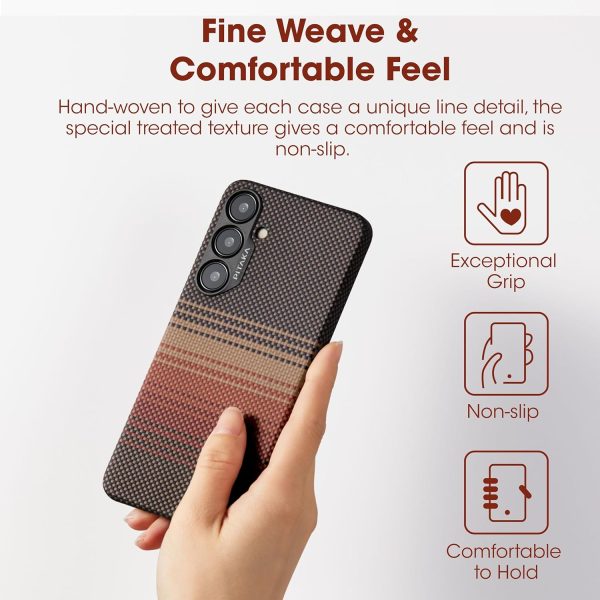 Galaxy S24 PITAKA MagEZ Case 5 Aramid Fiber Case - Sunset - Image 7