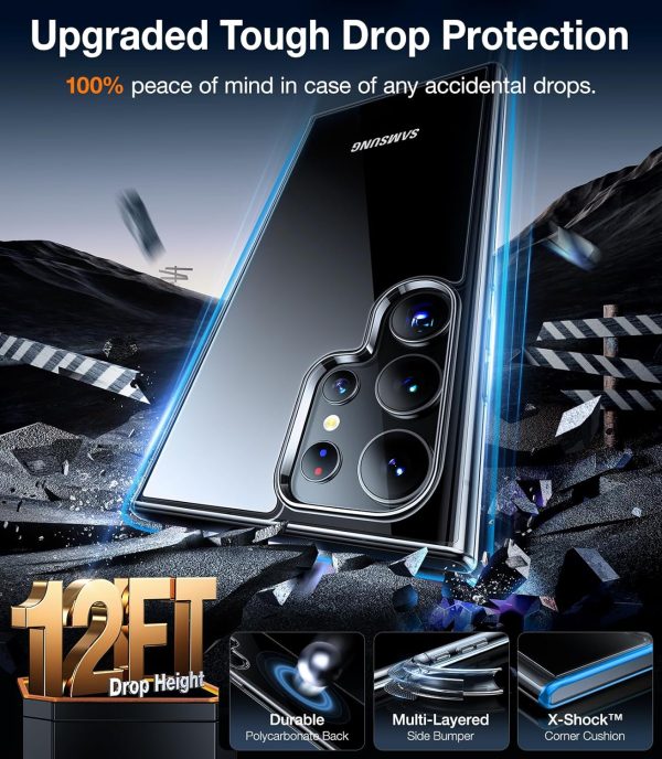 Galaxy S24 Ultra Diamond Series Case by Torras - Clear - Image 6