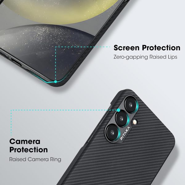 Galaxy S24 PITAKA MagEZ Case 5 Aramid Fiber Case - Black / Grey Twill - Image 5
