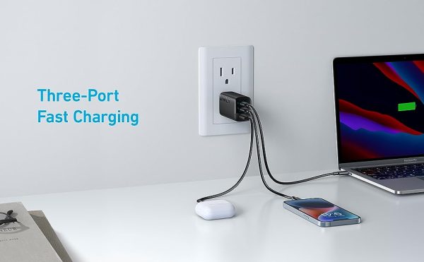 Anker 336 Charger 67W 3 Port - Black - A2674L11 - OP - Image 4