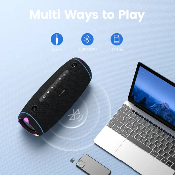 9_27964891-82d0-4f2b-ab37-d71f77bb3bdc Sounarc R2 60W Extreme Bass Portable Speaker with Bluetooth 5.3, IPX6 Waterproof & Stereo Pairing – Blue - Image 7