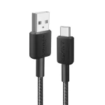 Anker 322 USB-A to USB-C Braided Cable - 3ft - Black - A81H5H11