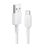 Anker 322 USB - A To USB - C Braided Cable - 3ft - White- A81H5P21 - BIS