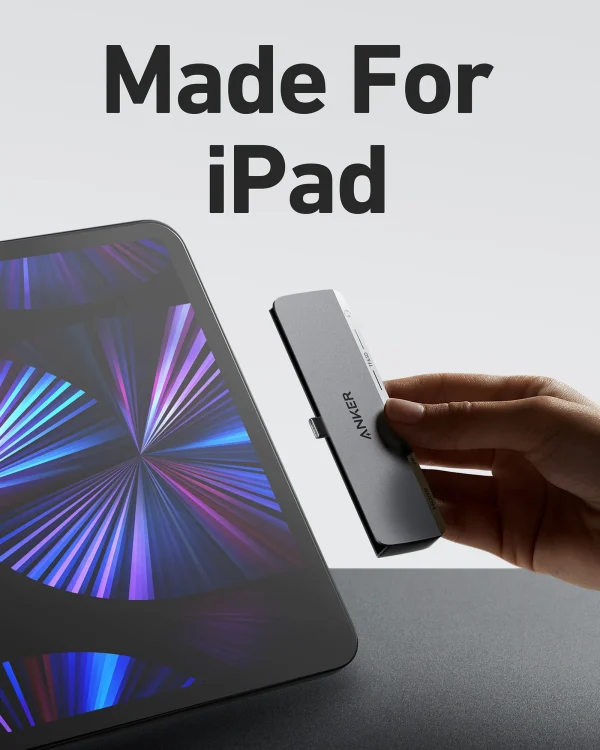 Anker 541 USB-C Hub 6-in-1 for iPad - Black - A8363HA1 - Image 6