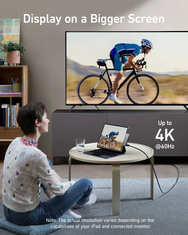 Anker 541 USB-C Hub 6-in-1 for iPad - Black - A8363HA1 - Image 3