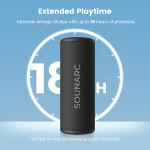 Sounarc P4 20W Portable Cylindrical Speaker with 20W Stereo Sound, Various Lightning Model, 3000 man Battery & more - Black - Image 6