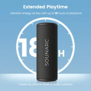 Sounarc P4 20W Portable Cylindrical Speaker with 20W Stereo Sound, Various Lightning Model, 3000 man Battery & more - Black - Image 6