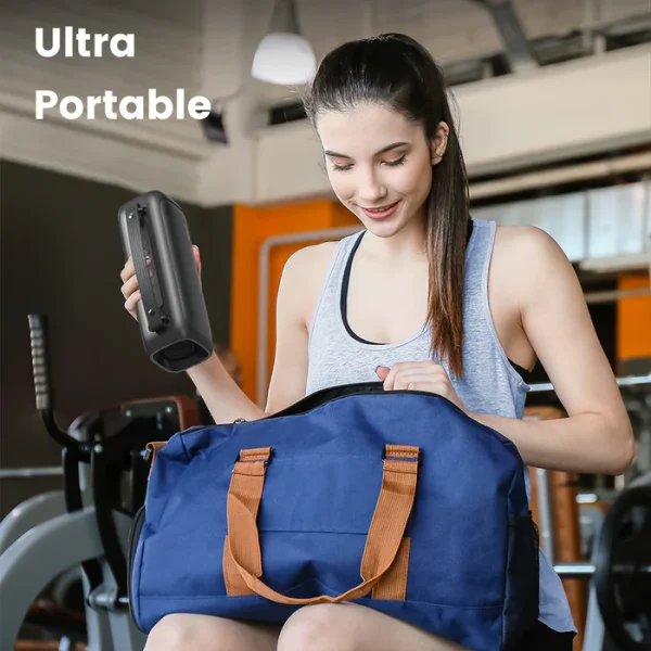 SOUNARC P3 Bluetooth Portable Speaker with 16W Stereo Sound, Various LED Modes, 7 Hours of Playtime - Green - Image 8