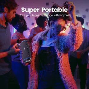 Sounarc R1 40W Portable Outdoor Speaker with Bluetooth 5.3, IPX6 Waterproof, Stereo Pairing & more - Black - Image 8