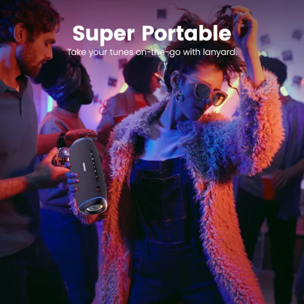 Portable_d36a439d-1ea1-42e6-ae0a-bc2b2fc3e51a Sounarc R1 40W Portable Outdoor Speaker with Bluetooth 5.3, IPX6 Waterproof, Stereo Pairing & more - Black - Image 8