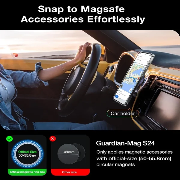 Galaxy S24 Diamond Magsafe Series Case by Torras - Clear - Image 7