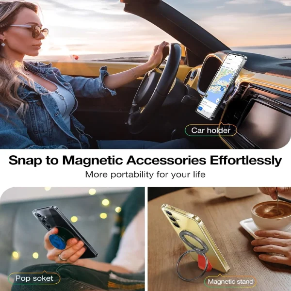 Galaxy S24 Diamond Magsafe Series Case by Torras - Clear - Image 6