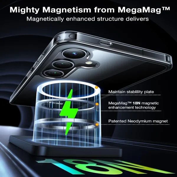 Galaxy S24 Diamond Magsafe Series Case by Torras - Clear - Image 5