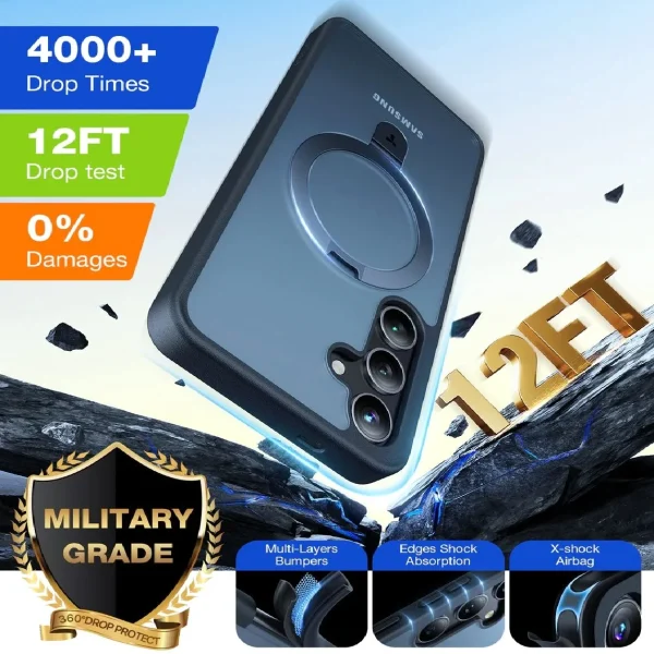 Galaxy S24 UPRO OStand Matte Series Case by Torras - Black - Image 4