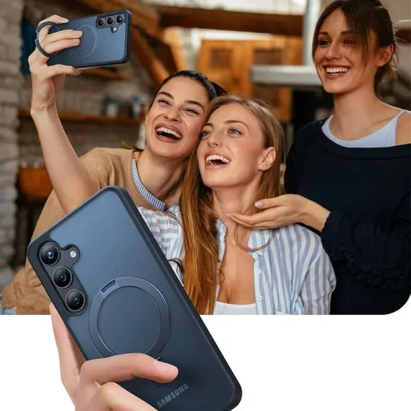 Galaxy S24 UPRO OStand Matte Series Case by Torras - Black - Image 2