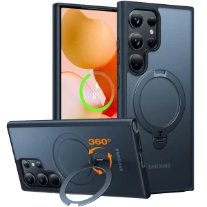 Galaxy S24 Ultra UPRO OStand Spin Series Case by Torras - Black