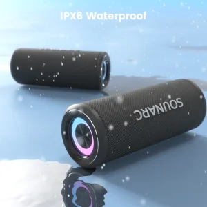 Sounarc P4 20W Portable Cylindrical Speaker with 20W Stereo Sound, Various Lightning Model, 3000 man Battery & more - Black - Image 8
