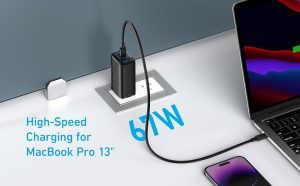 Anker 336 Charger 67W 3 Port - Black - A2674L11 - OP - Image 3