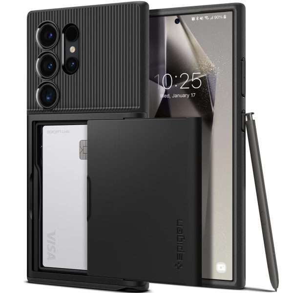 Galaxy S24 Ultra Slim Armor CS Designed Case By Spigen - ACS07306 - Black - Image 1