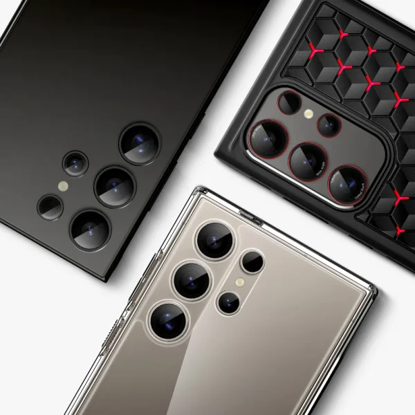 Galaxy S24 Ultra Optik Pro EZ Fit Camera Lens Protector By Spigen 2 Pack - AGL07425 - Black - Image 4