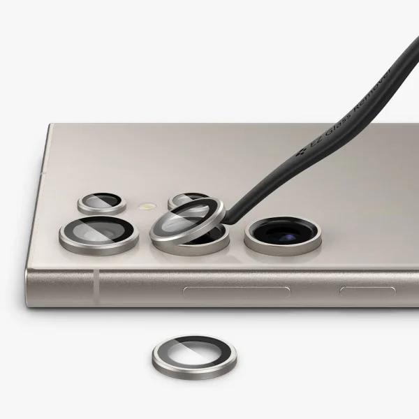 Galaxy S24 Ultra Optik Pro EZ Fit Camera Lens Protector By Spigen 2 Pack - AGL07425 - Black - Image 6