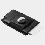 Villantto Leather Smart Wallet For Apple Airtag VL404 - Black - Image 10