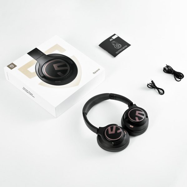 61HClBtaJjL._AC_SL1500_ SoundPEATS Space Hybrid Active Noise Cancelling Headphones Wireless - Black - BB - Image 8