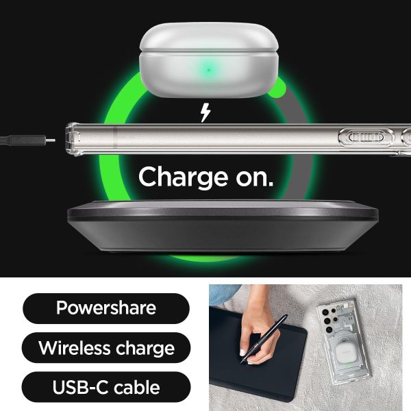 61UjDwIKTgL._AC_SL1200_ UItra Hybrid Case By Spigen Case for Galaxy S24 Ultra  - ACS07294 - Zero One White - Image 2