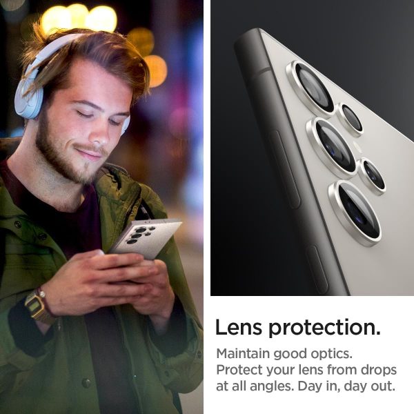 Galaxy S24 Ultra Optik Pro EZ Fit Camera Lens Protector By Spigen 2 Pack - AGL07426 - Gray - Image 6