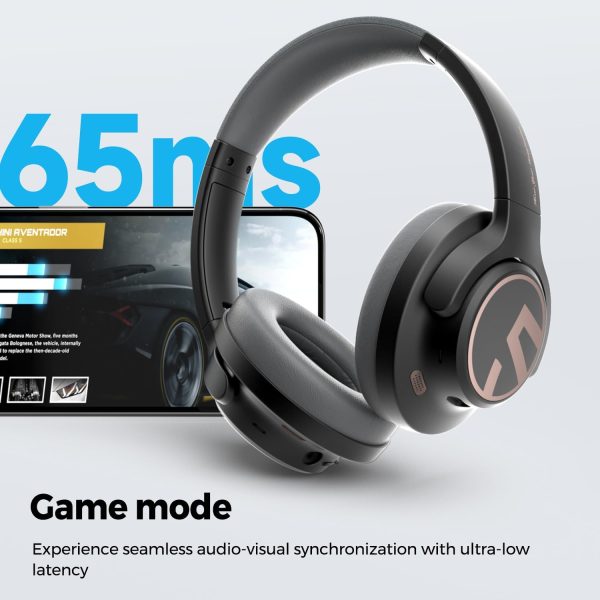 61k+ZUSeoiL._AC_SL1500_ SoundPEATS Space Hybrid Active Noise Cancelling Headphones Wireless - Black - BB - Image 2